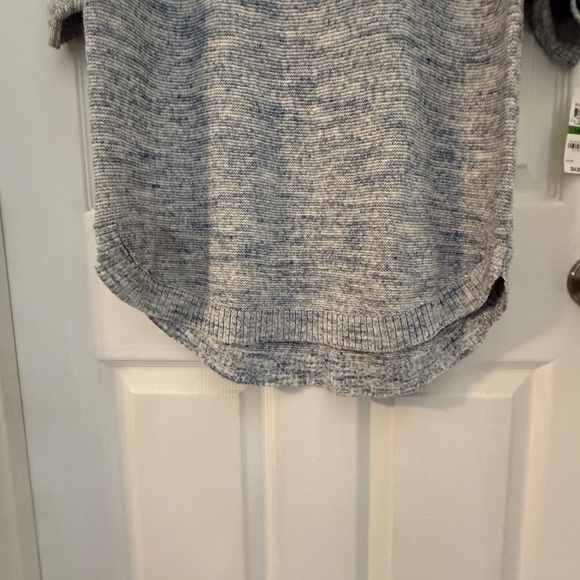 New Chapter Club Blue and White Knit tunic Sweater size L 100% cotton soft - Picture 4 of 8